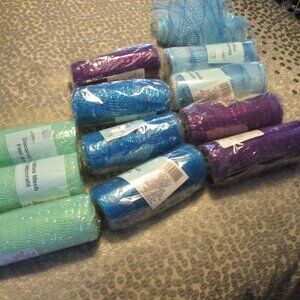 12 rolls of floral garden mesh 6" x 5 yds